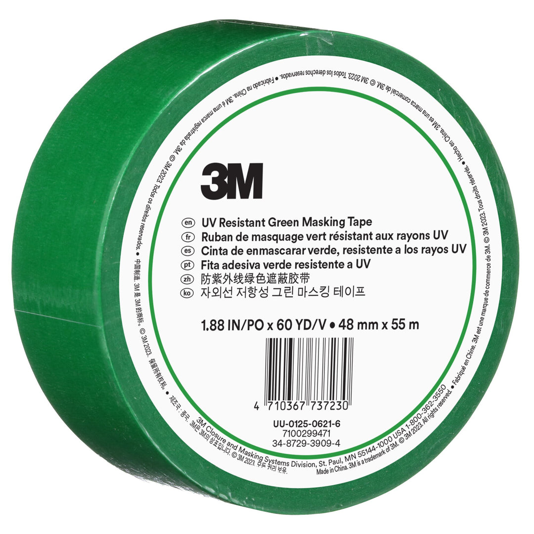 3M UV Resistant Green Masking Tape, 48 mm x 55 m