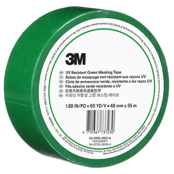 3M UV Resistant Green Masking Tape, 48 mm x 55 m