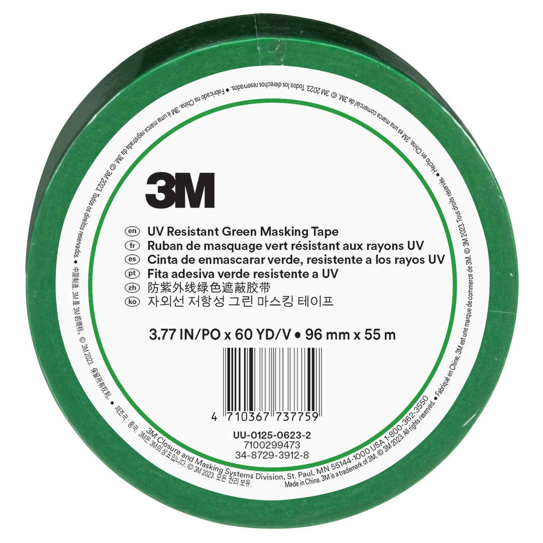 3M UV Resistant Green Masking Tape, 96 mm x 55 m