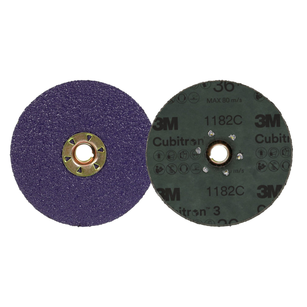 3M Cubitron 3 Fibre Disc 1182C, 36+, TN Quick Change, 5 in, Die 500P