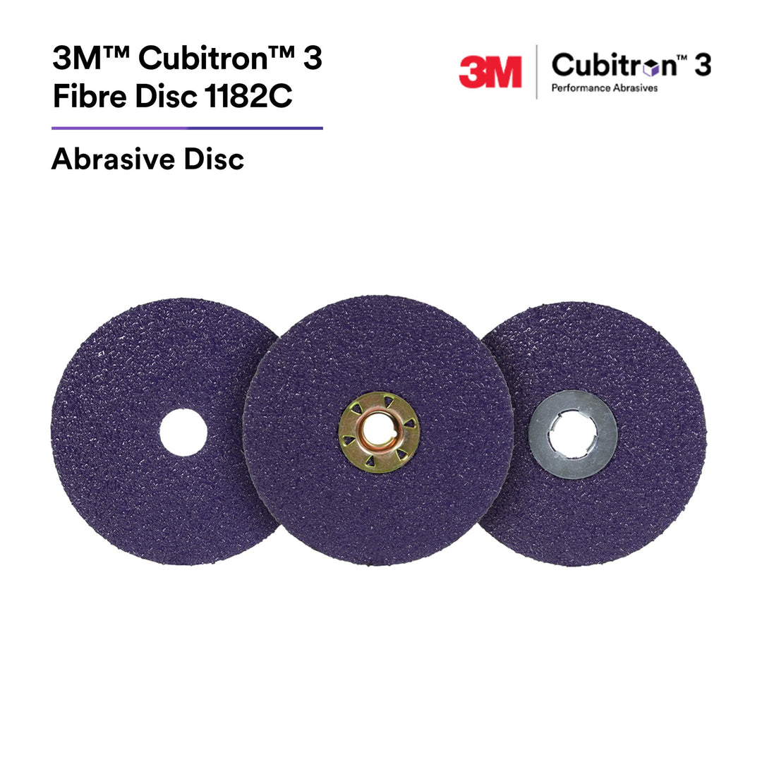 3M Cubitron Fibre Disc 1182C, 36+, TN Quick Change, in, Die