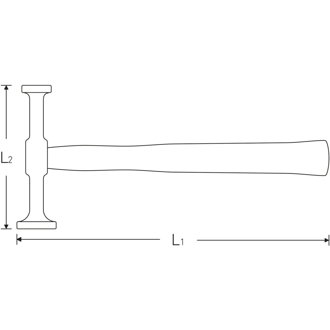 Stahlwille 70130013 10812 Planishing and grooving hammer