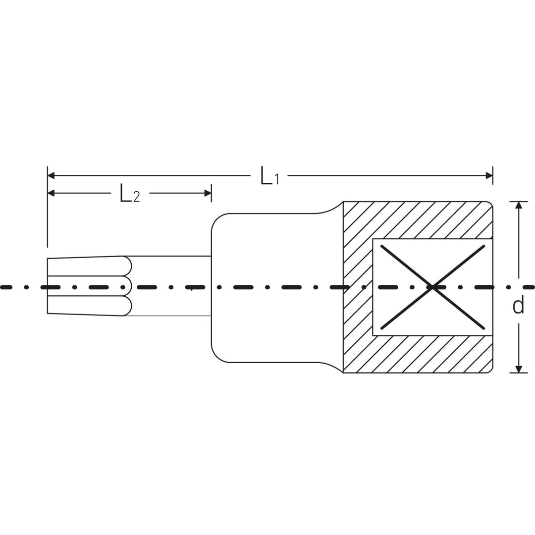 Stahlwille 02100045 49TX TORX® Socket, T45 3/8 Inch Drive