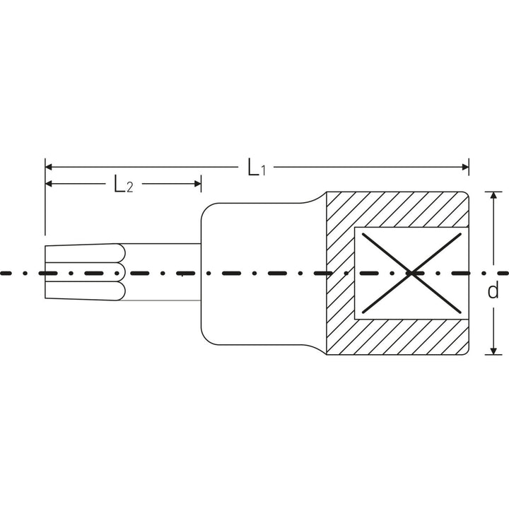 Stahlwille 02060006 49X 3/8" XZN Socket, M6