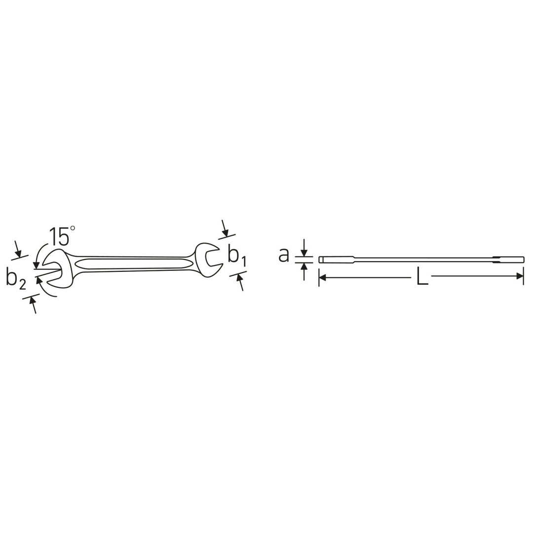 Stahlwille 40032224 10 Double open ended Spanner, 22 x 24 mm