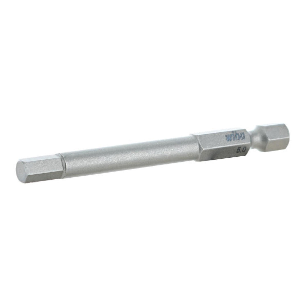 Wiha Tools 74355 Hex Metric Power Bit, 5.0 mm x 70 mm, 10 Pk.