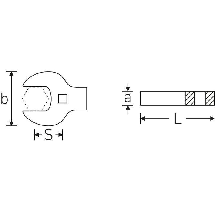 Stahlwille 03501064 Crow-Foot 540A HD Spanner, 1/2 Inch Drive 1 1/2 Inch