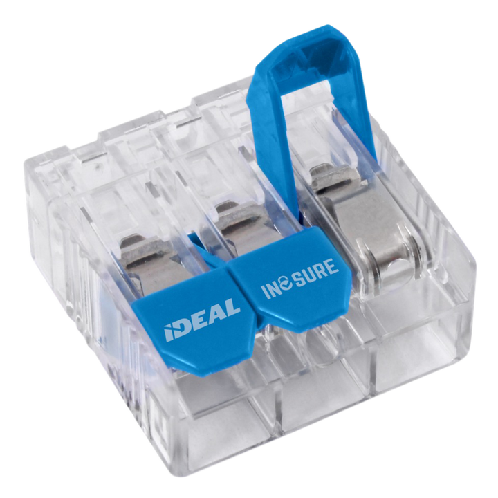 Ideal 30-10L33 In-Sure Lever Wire Connector, 10 AWG, 3-Port, 75 Box