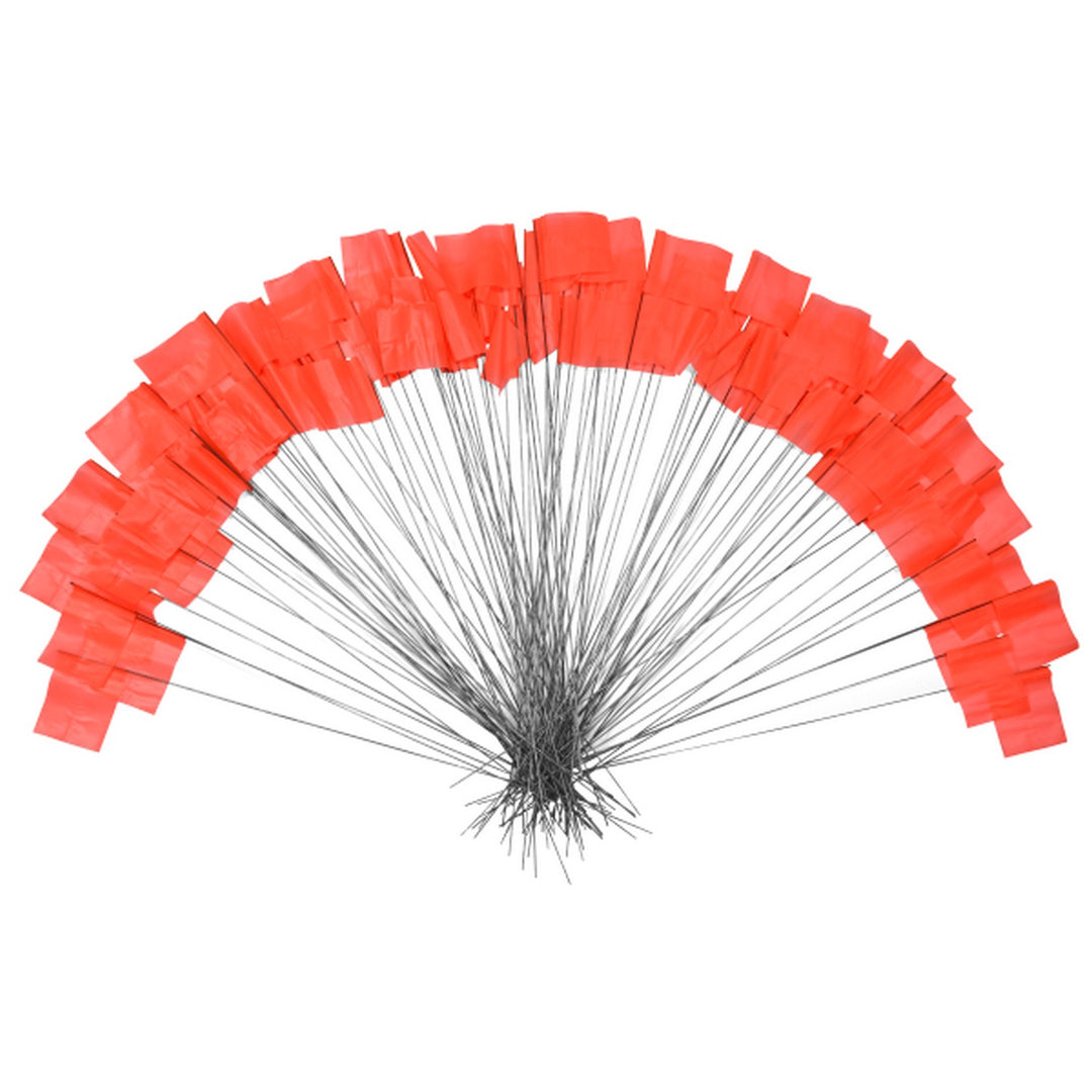 Johnson 40-0826 Glo Orange Stake Flags - 100/Pack