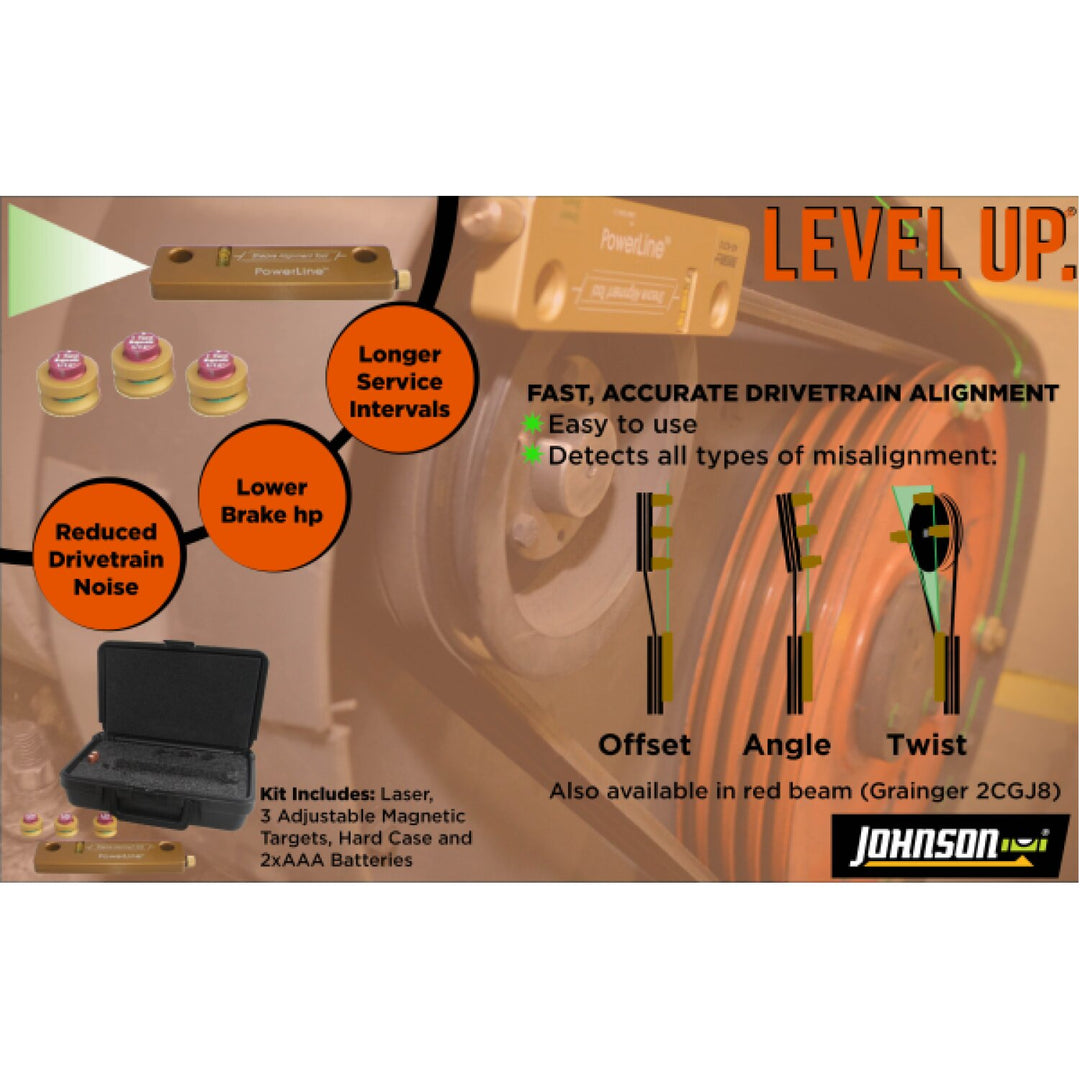 Johnson 40-6210 Magnetic Sheave Alignment Laser with GreenBrite Technology