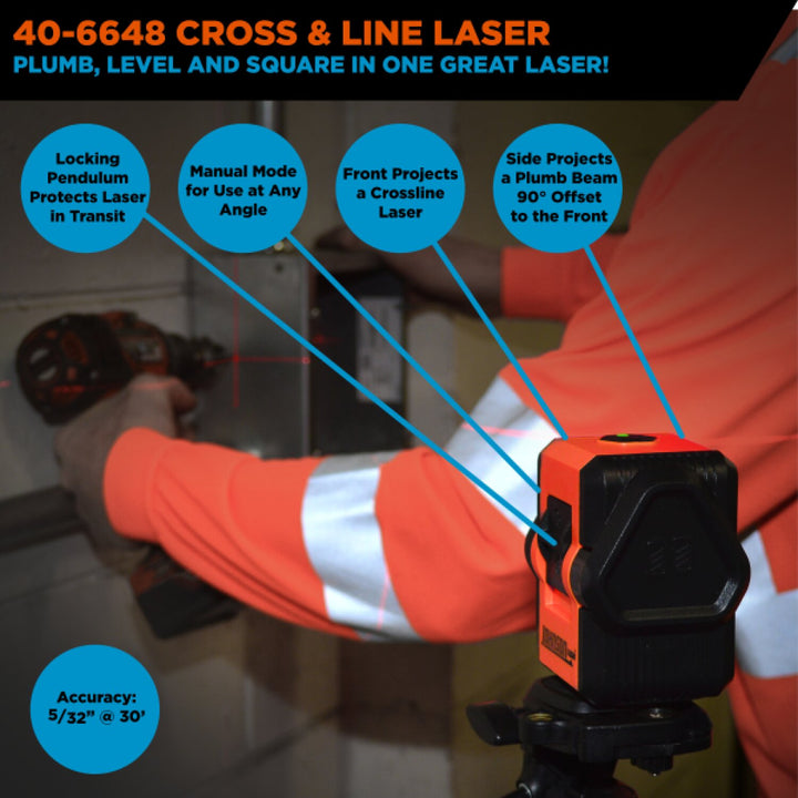 Johnson 40-6648 Self-Leveling Cross and Line Laser