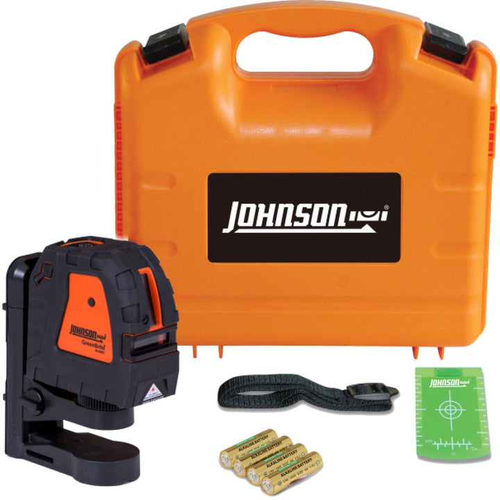 Johnson 40-6657 Self-Leveling Cross-Line Laser with GreenBrite Technology