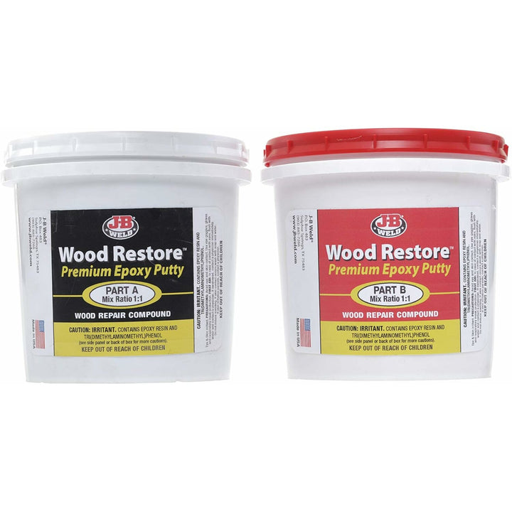 J-B Weld 40007 Wood Restore Premium Epoxy Putty, 64 oz.