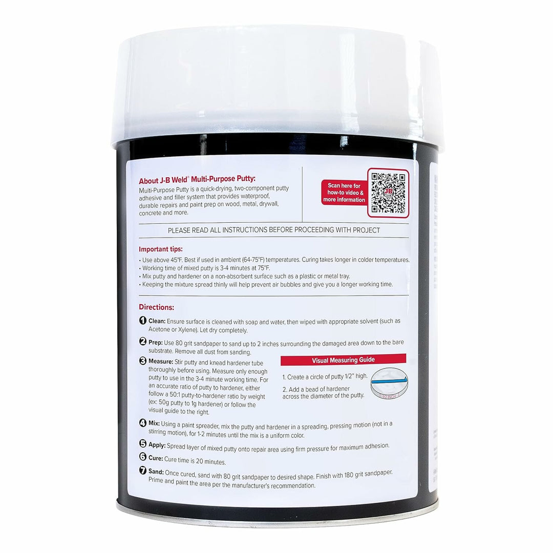 J-B Weld 40054 Multi-Purpose Putty, 1 Gallon
