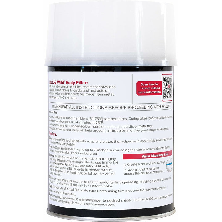 J-B Weld 40262 Body Filler, 1 Quart