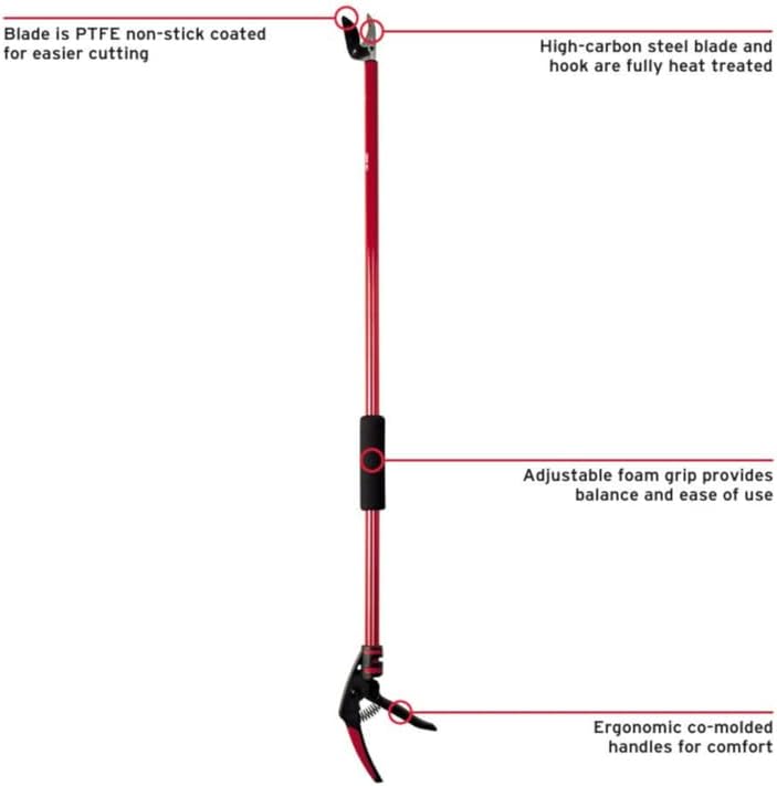 Corona LR 3460 Cut 'n' HOLD Long Reach Bypass Pruner, 1/2 in. Cut Capacity