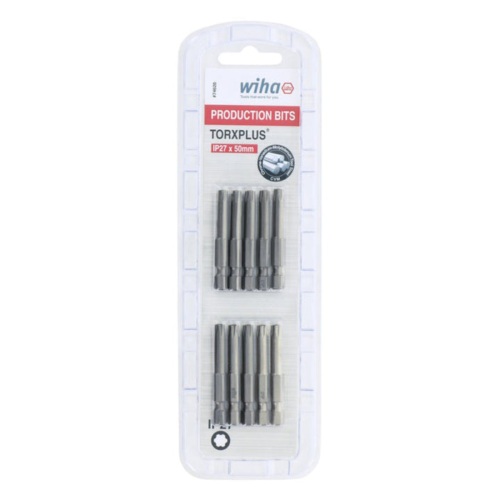 Wiha Tools 74628 TORX Plus Power Bit, IP27 x 50 mm, 10 Pk.