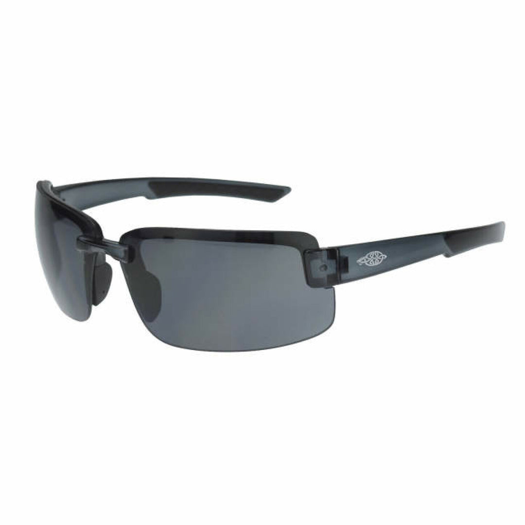 Crossfire ES6 Premium Safety Eyewear - Crystal Black Frame - Smoke Lens