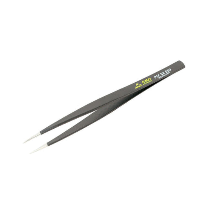 Wiha Tools 44523 ESD Tweezers, Long Rounded