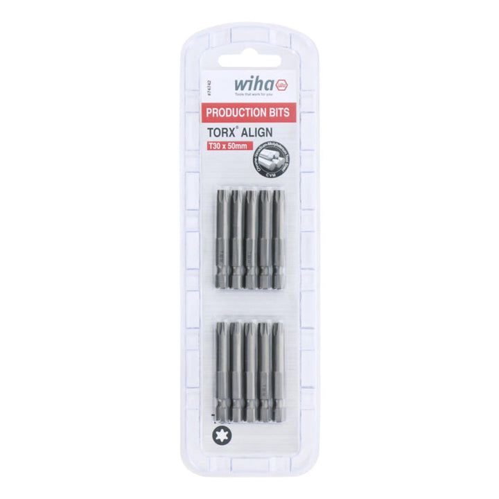 Wiha Tools 74742 TORX® Align Power Bit, T30 x 50 mm, 10 Pk.