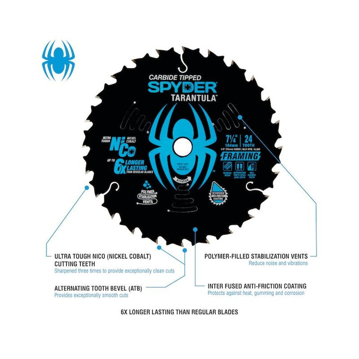 Spyder 13001 7-1/4in 24T Framing Blade