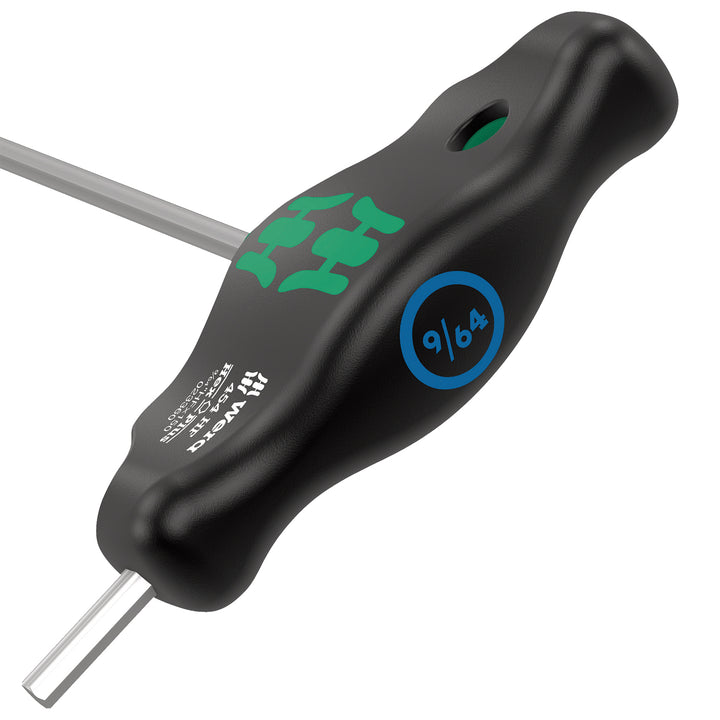 Wera 454 HF T-handle hexagon screwdriver Hex-Plus with holding function, imperial, 1/4" x 150 mm