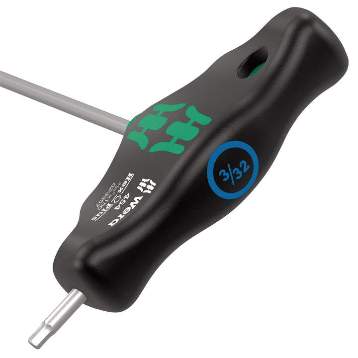 Wera 454 Imperial T-handle hexagon screwdriver Hex-Plus, imperial, 5/64" x 150 mm