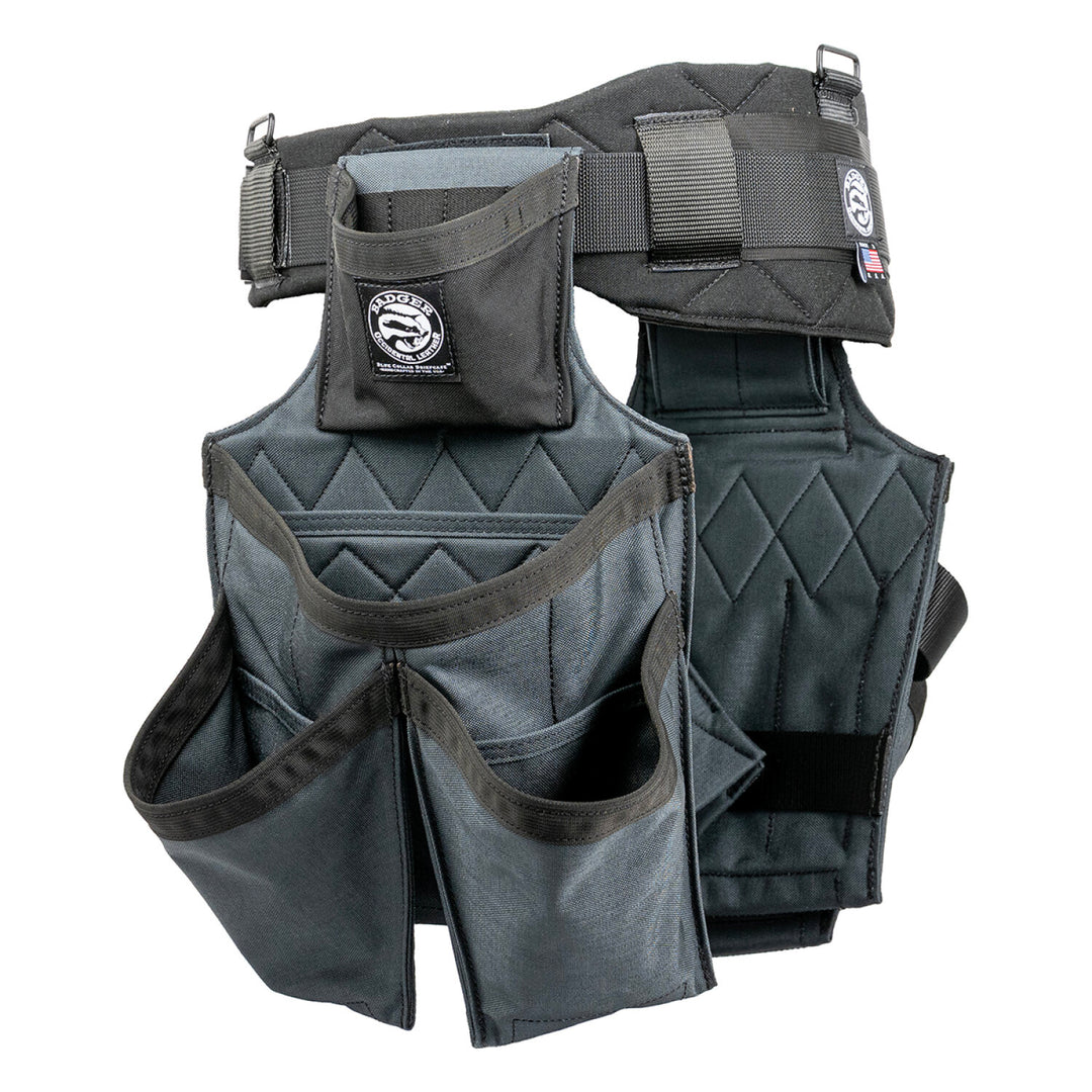 Badger 463210 XL Side-by-Side Framer Gunmetal Belt - X-Large