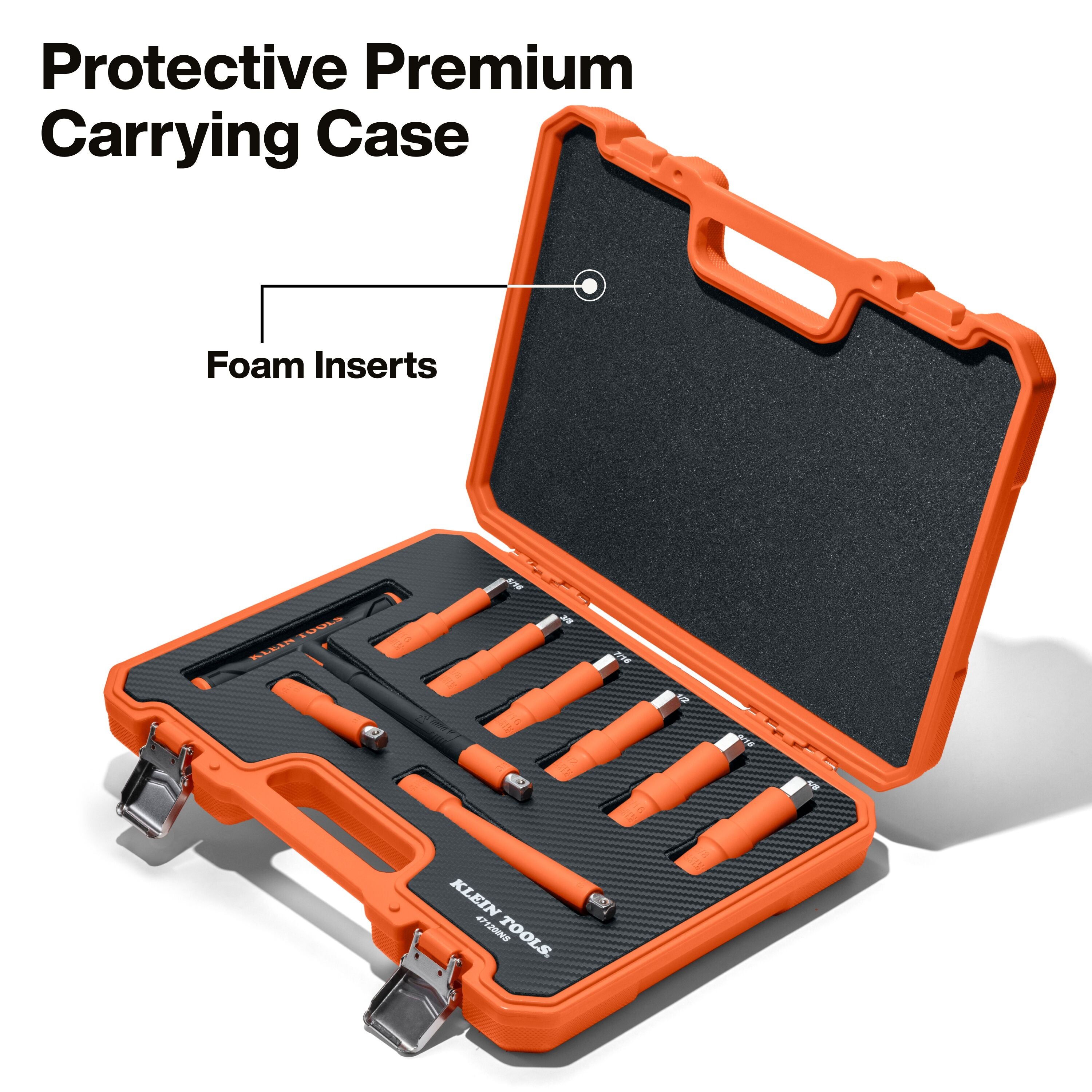 Klein Tools 47120INS Insulated T-Handle and Hex Bit Set, 9-Piece