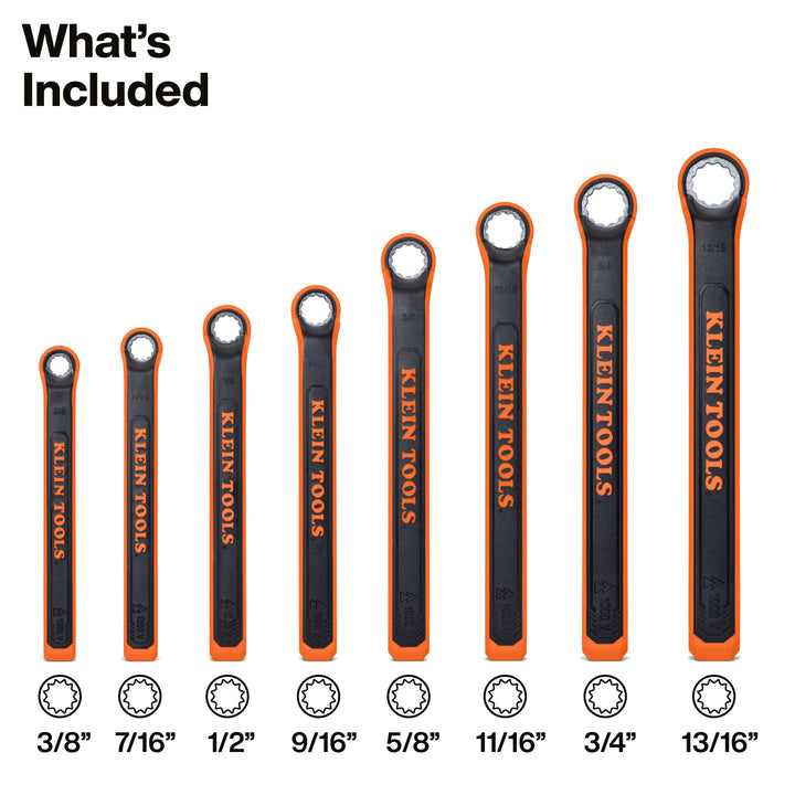 Klein Tools 47140INS Insulated Box End Wrench Set, 8-Piece