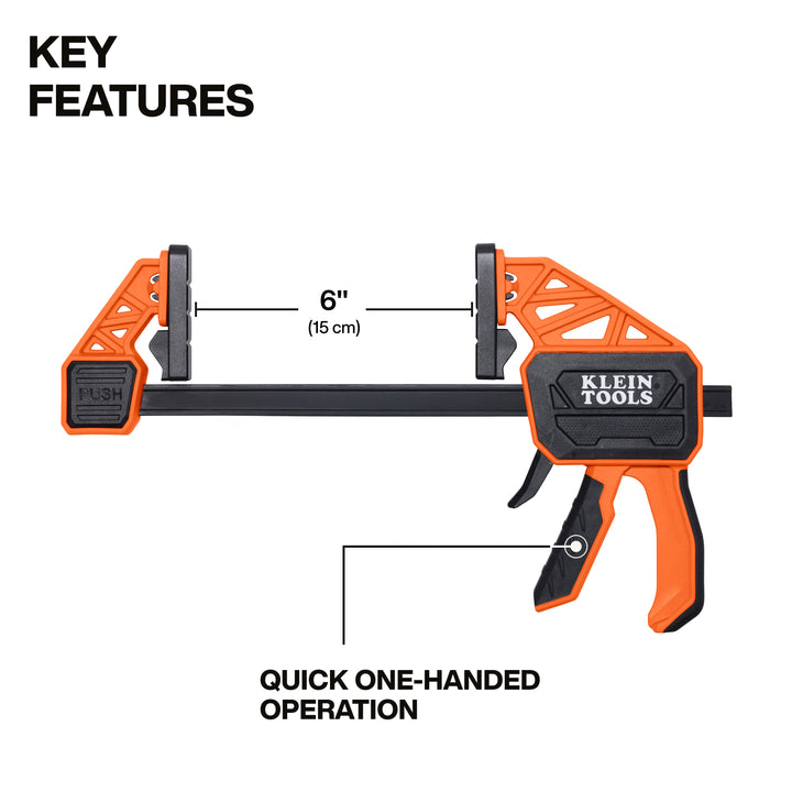 Klein Tools 47555 Speed-Klamp 6-Inch, 300-Pound