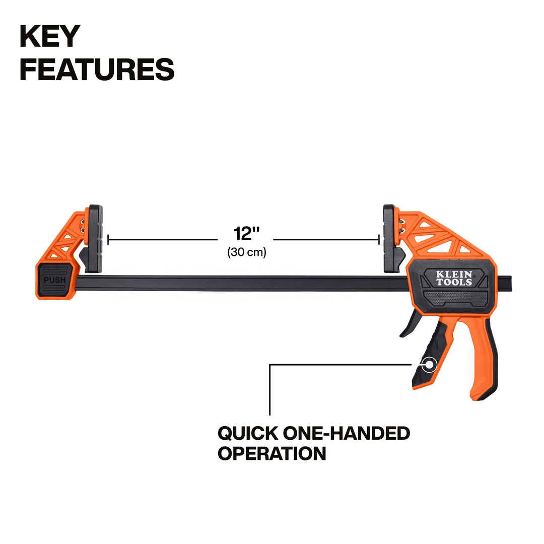 Klein Tools 47556 Speed-Klamp 12-Inch, 300-Pound