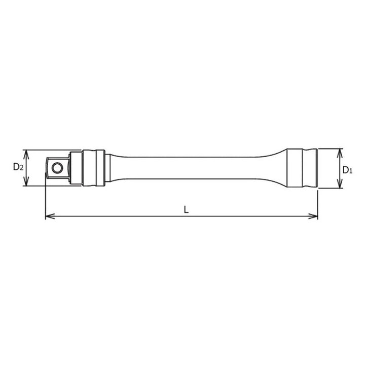 Ko-ken 3760LZ-75 3/8 Sq. Dr. Locking Z-Series Extension Bar 3/8 Square Length 75mm