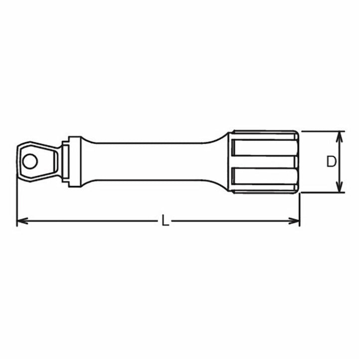 Ko-ken 4763-150 1/2 Sq. Dr. Wobble-Fix Extension Bar Length 150mm