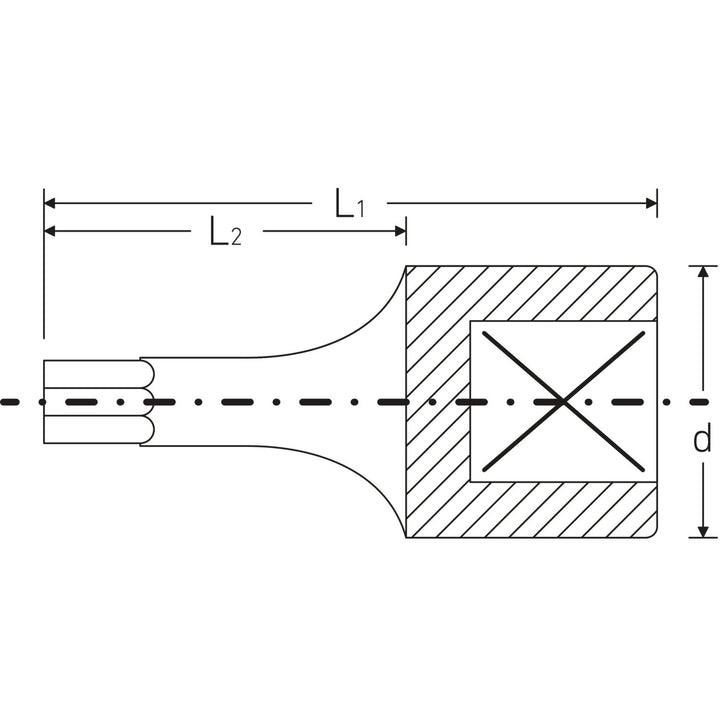 Stahlwille 01350020 44KTX 1/4" TORX Socket, T20