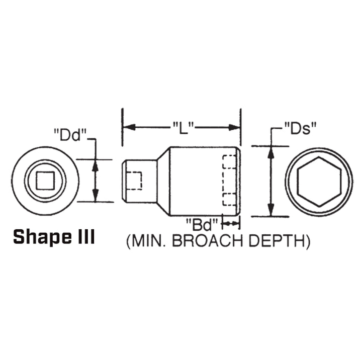 Wright Tool 89100 1" Drive 6 Point Deep Impact Socket - 3-1/8"