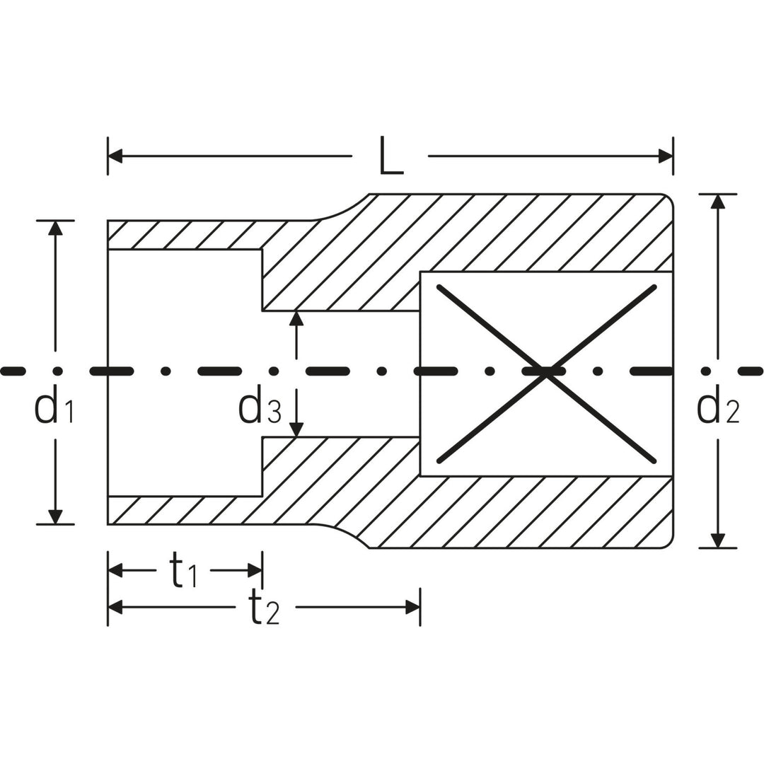 Stahlwille 03270016 50TX 1/2" External TORX® Socket, E16