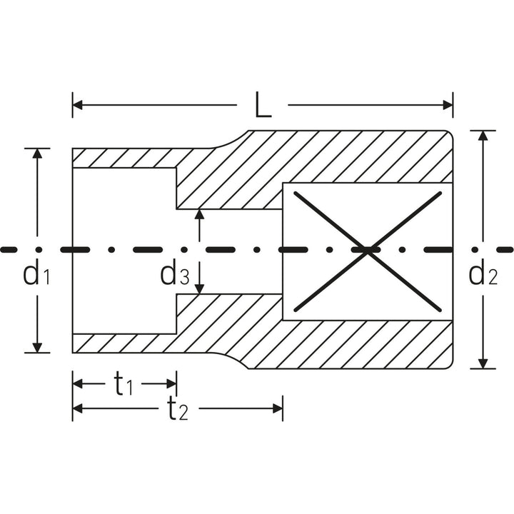 Stahlwille 02270008 45TX 3/8" External TORX® Socket, E8