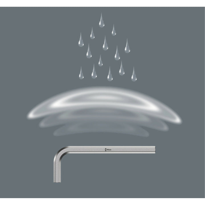 Wera 950 L-key, metric, chrome-plated, 8 x 100 mm