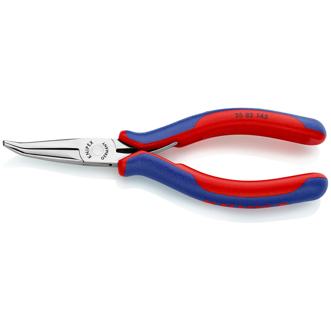 Knipex 35 82 145 5 3/4" Electronics 45° Angled Pliers-Half Round Tips