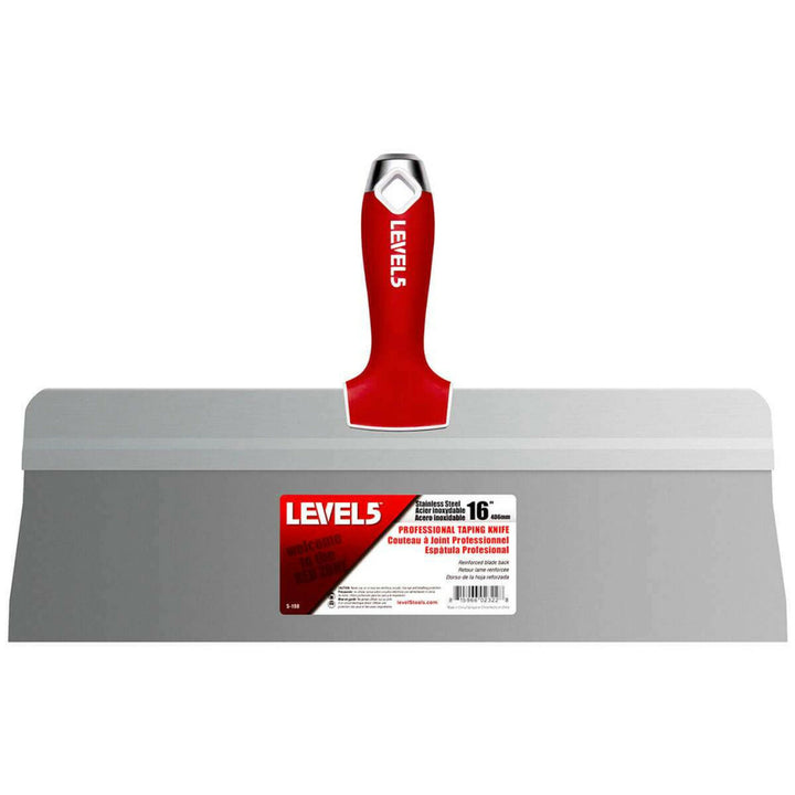 Level5 5-198 16" Stainless Steel Big Back Taping Knife with Soft Grip Handles