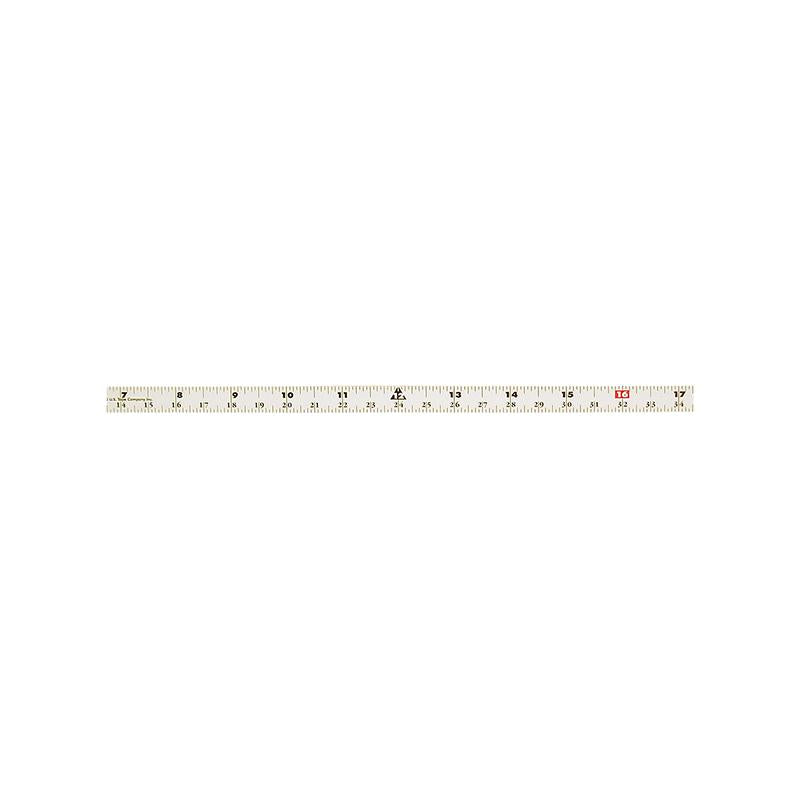US Tape 50008 Adhesive-Backed Bench Tape 1/2" x 12'; CenterPoint Scale and 16ths; White Blade