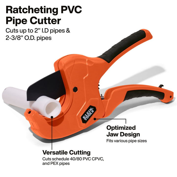 Klein Tools 50080 2-Inch Ratcheting PVC Pipe Cutter