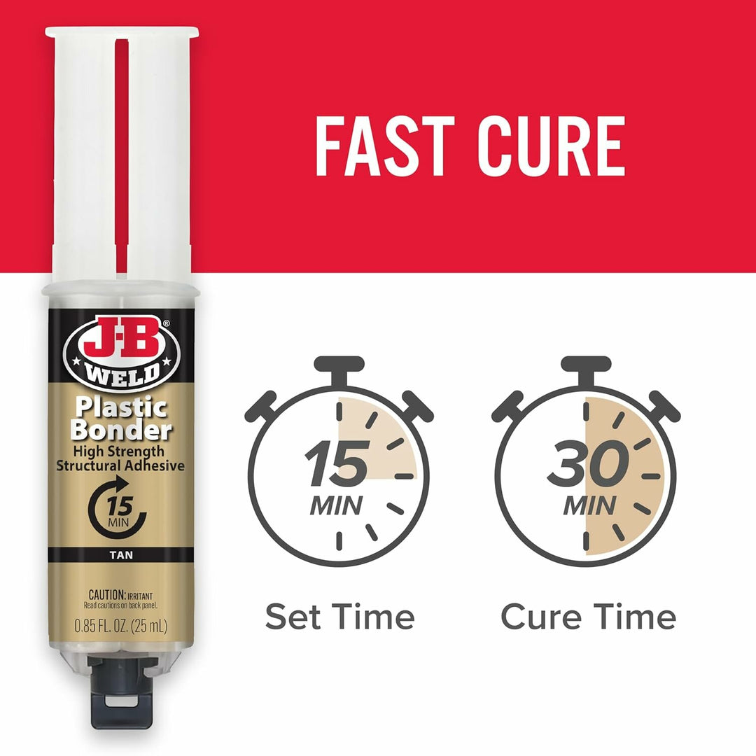 J-B Weld 50133 PlasticBonder Epoxy Syringe, 25 mL