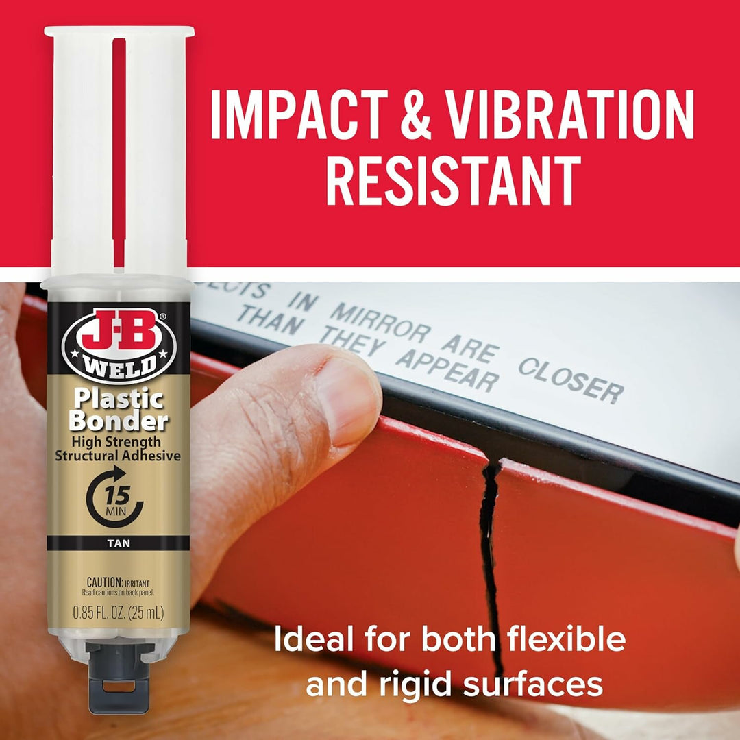 J-B Weld 50133 PlasticBonder Epoxy Syringe, 25 mL