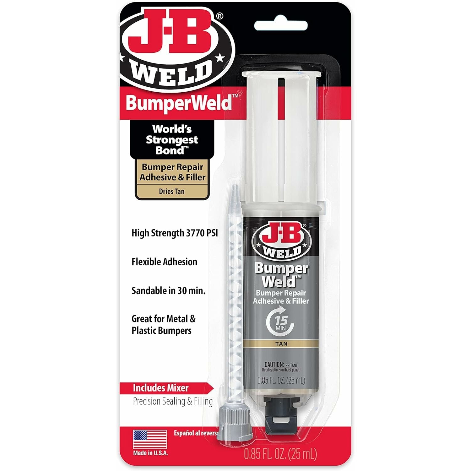 JBです。 J-B Weld 50134 BumperWeld Epoxy Syringe, 25 mL – Haus of Tools