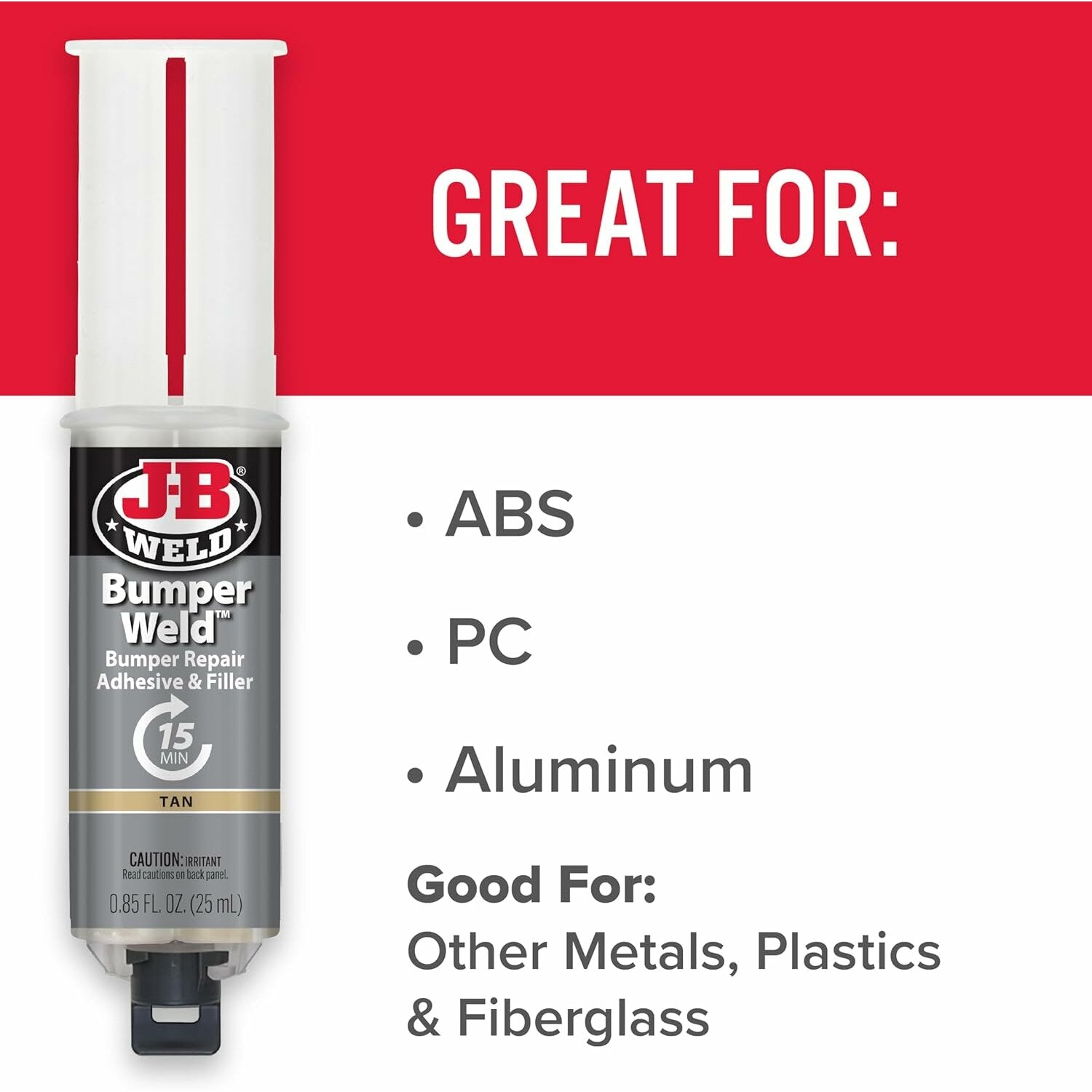 J-B Weld 50134 BumperWeld Epoxy Syringe, 25 mL – Haus of Tools