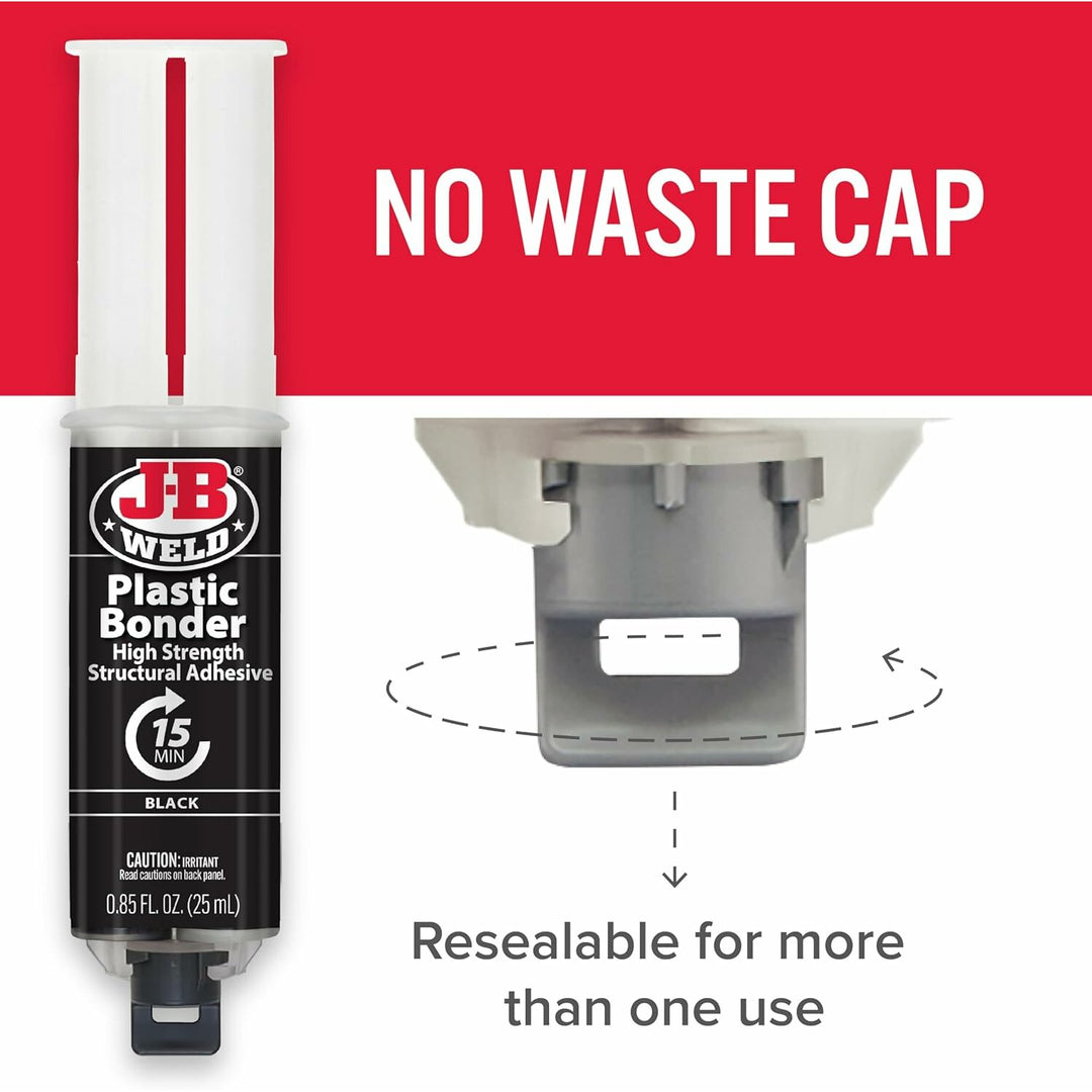 J-B Weld 50139 PlasticBonder Epoxy Syringe, 25 mL