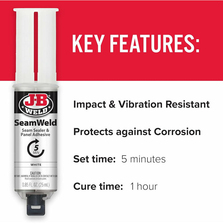 J-B Weld 50178 SeamWeld Epoxy Syringe, 25 mL