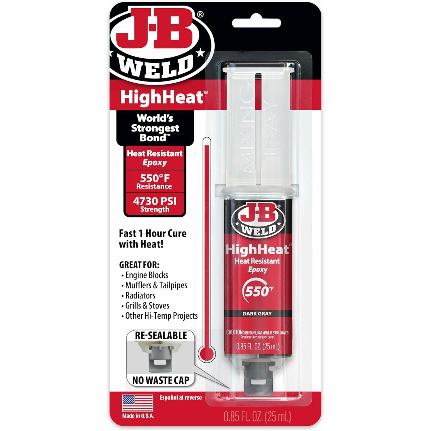J-B Weld 50197 HighHeat Epoxy Syringe, 25 mL – Haus of Tools